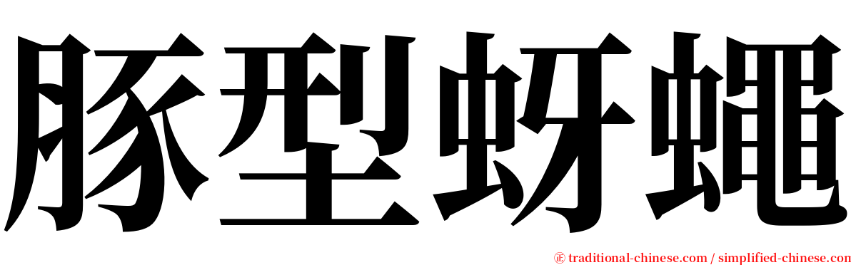 豚型蚜蠅 serif font