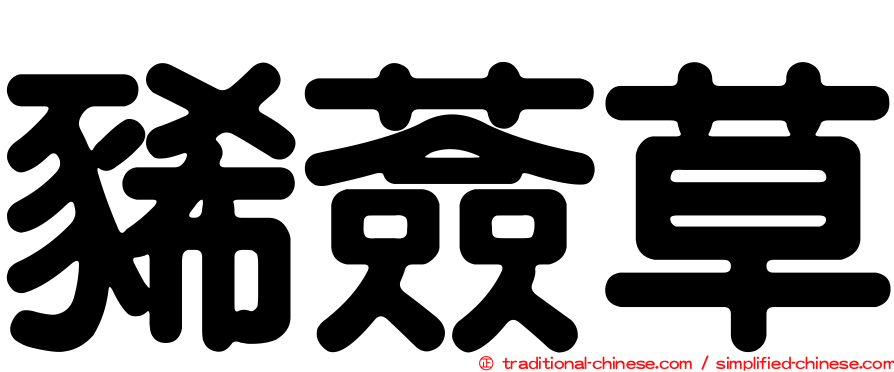 豨薟草
