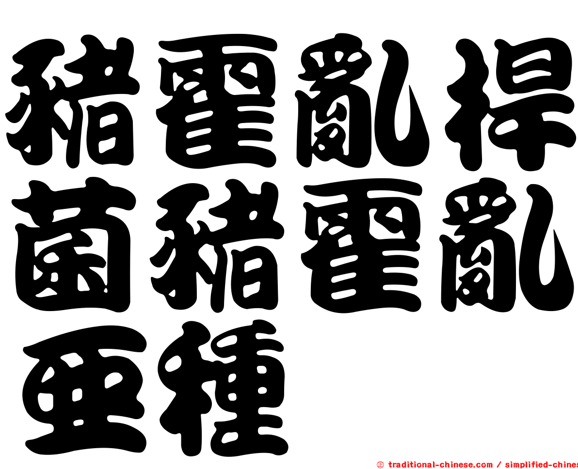 豬霍亂桿菌豬霍亂亞種