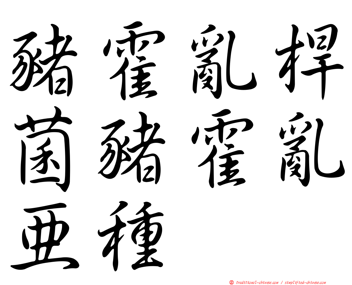豬霍亂桿菌豬霍亂亞種