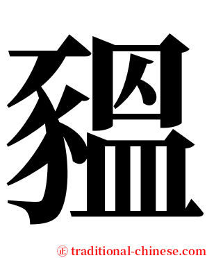 豱 serif font