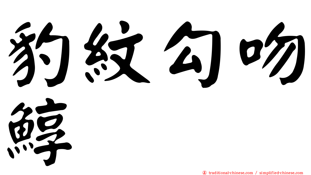 豹紋勾吻鯙