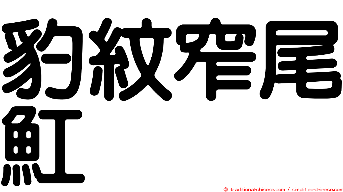 豹紋窄尾魟