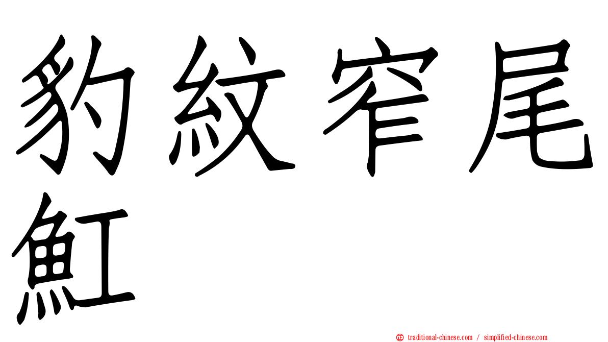 豹紋窄尾魟