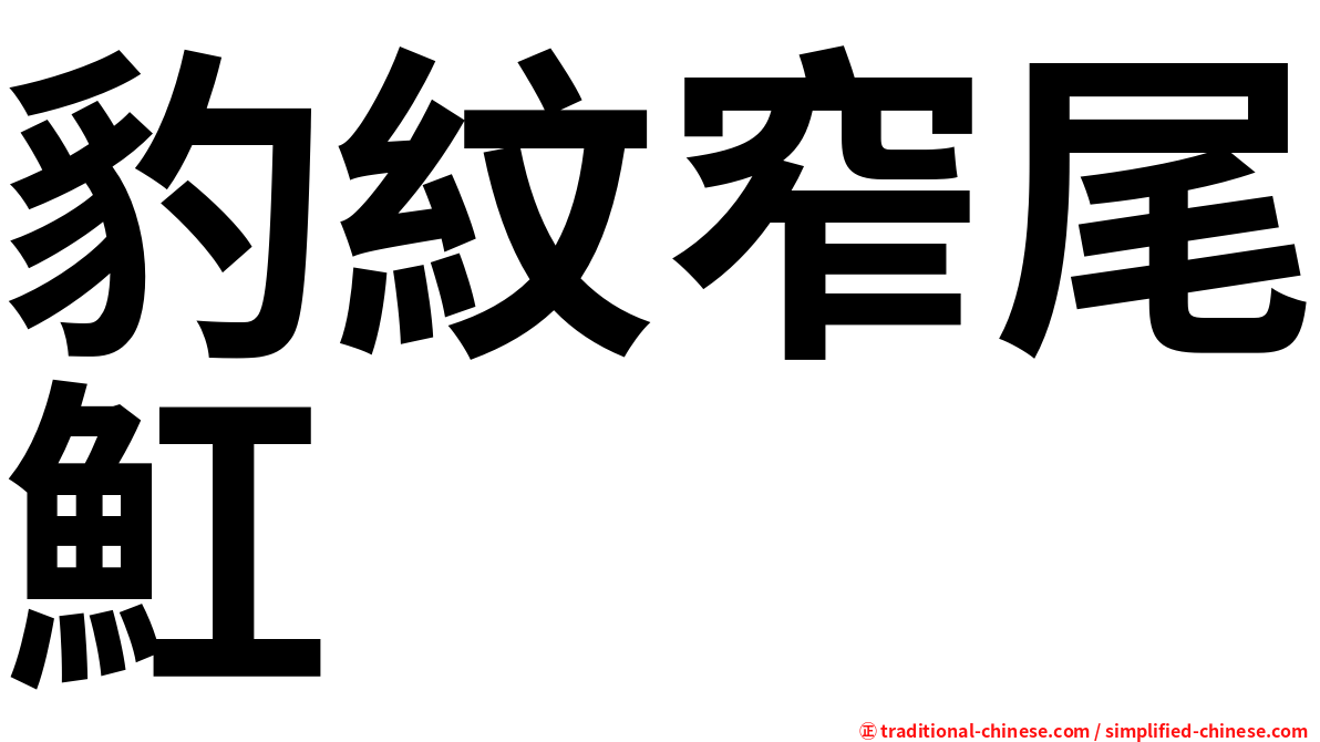 豹紋窄尾魟