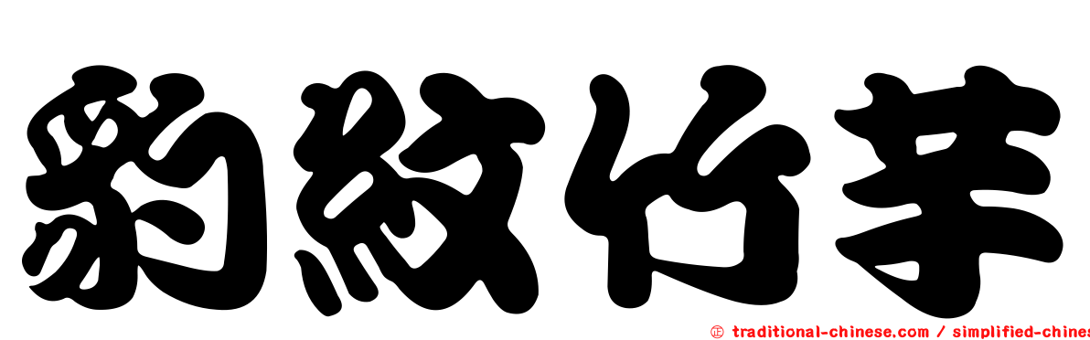 豹紋竹芋