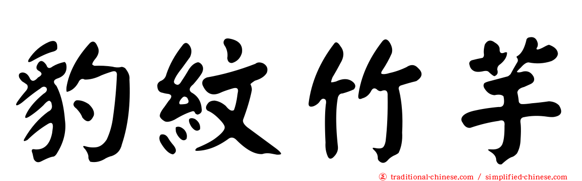 豹紋竹芋