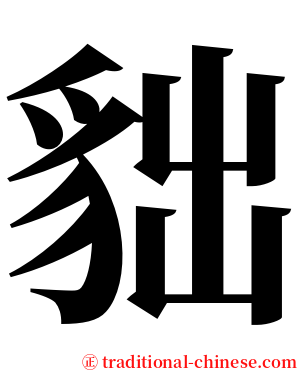 貀 serif font