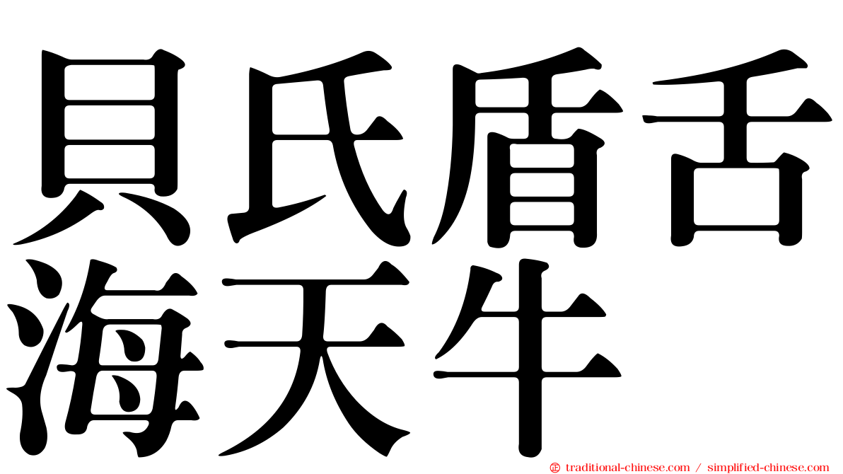 貝氏盾舌海天牛