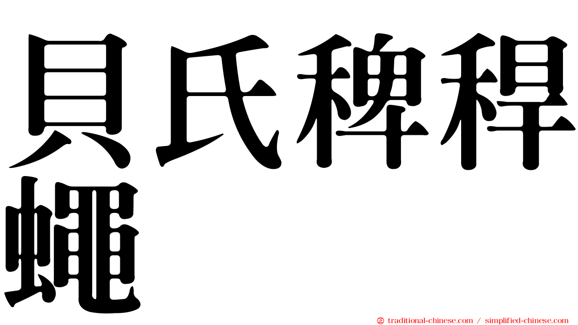 貝氏稗稈蠅