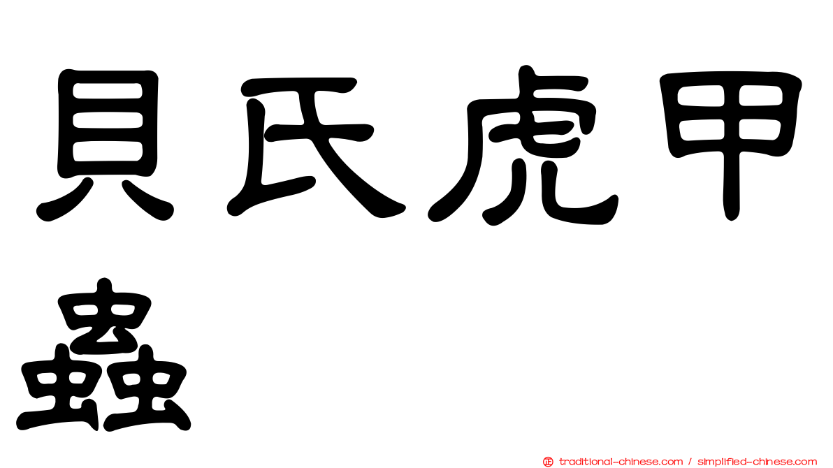 貝氏虎甲蟲