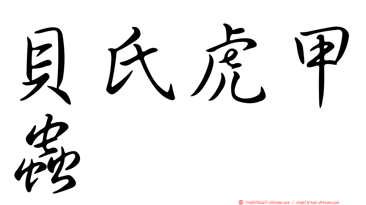 貝氏虎甲蟲