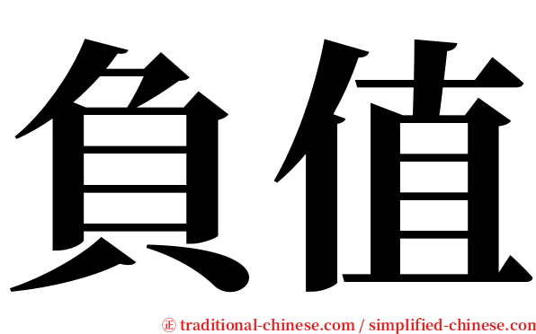 負值 serif font