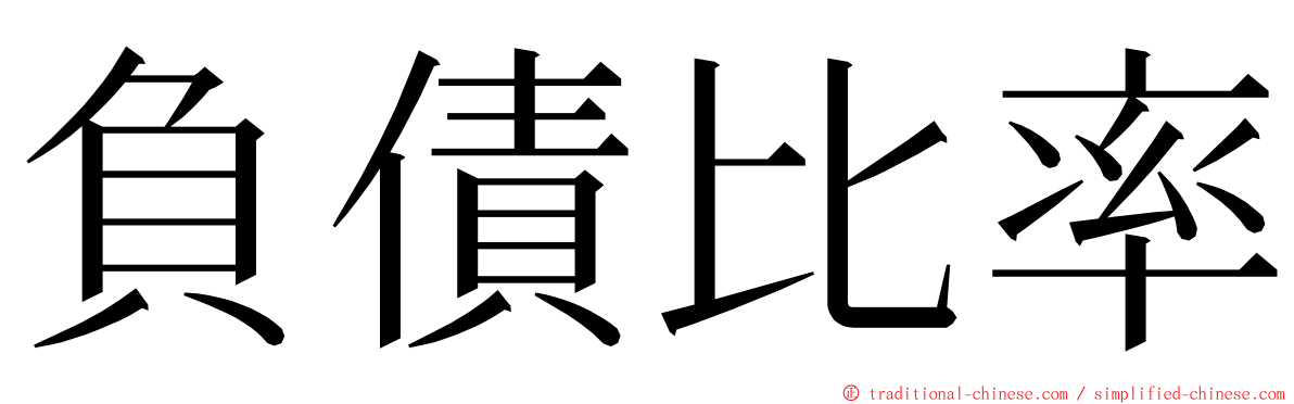 負債比率 ming font