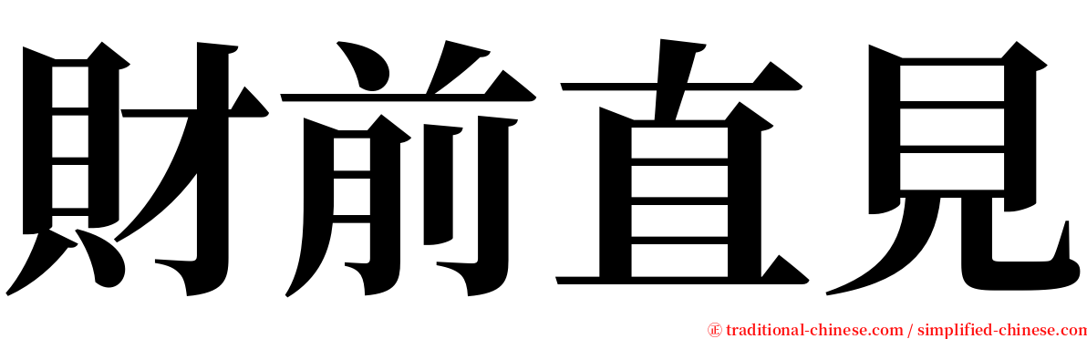 財前直見 serif font