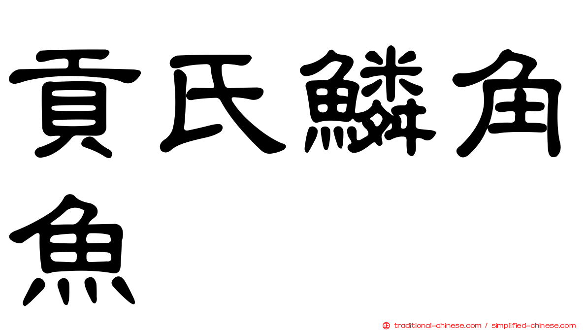 貢氏鱗角魚
