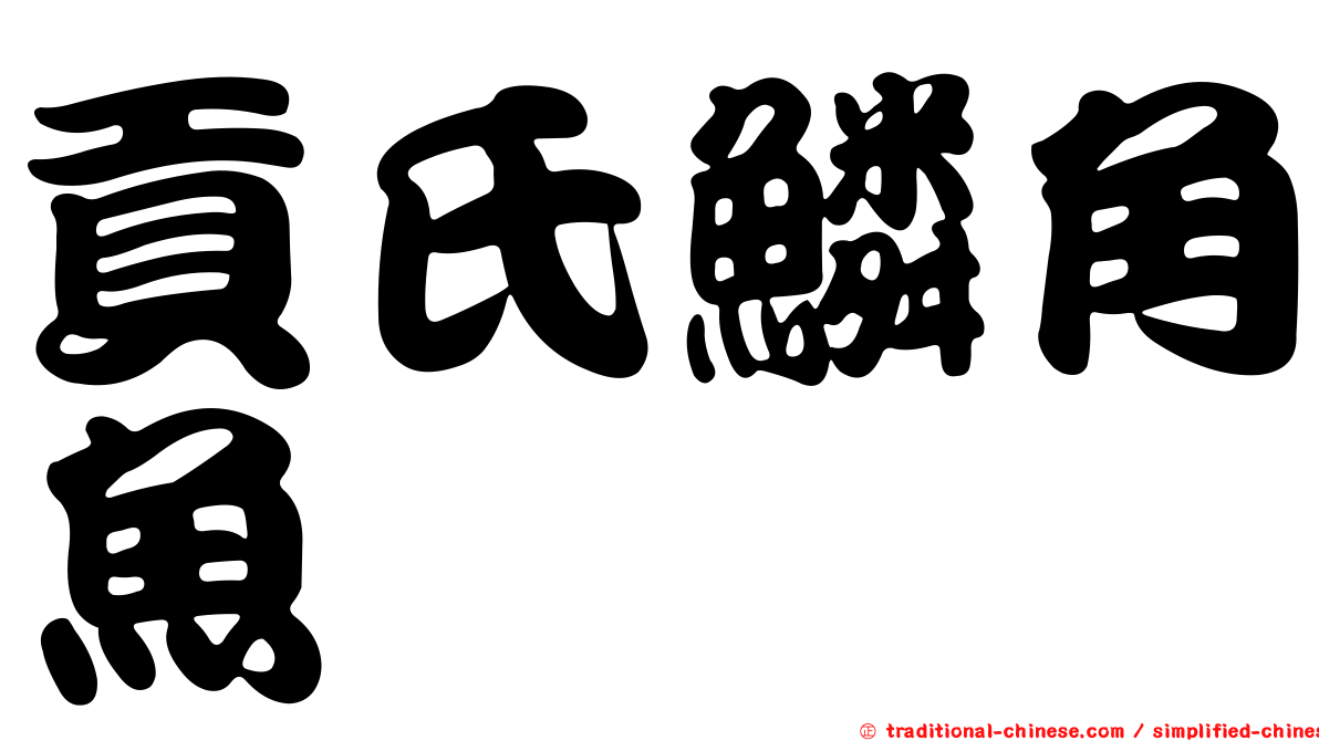 貢氏鱗角魚