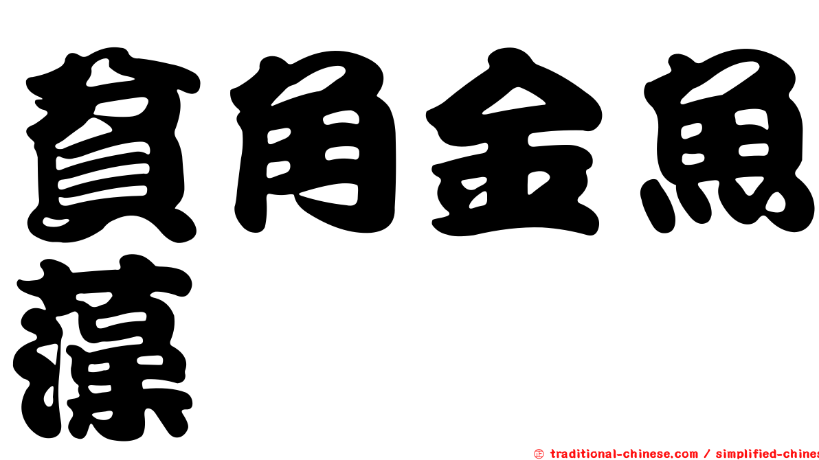貧角金魚藻