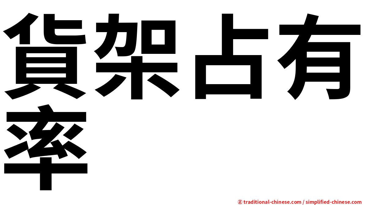 貨架占有率
