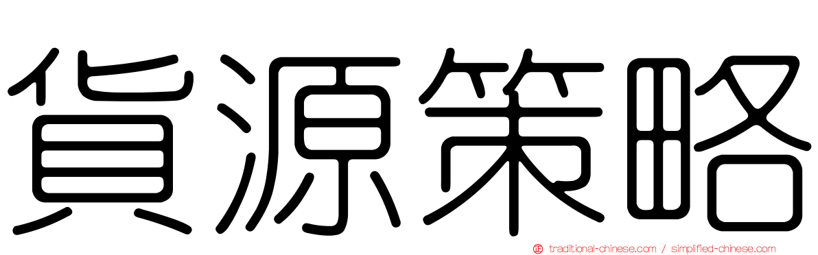 貨源策略
