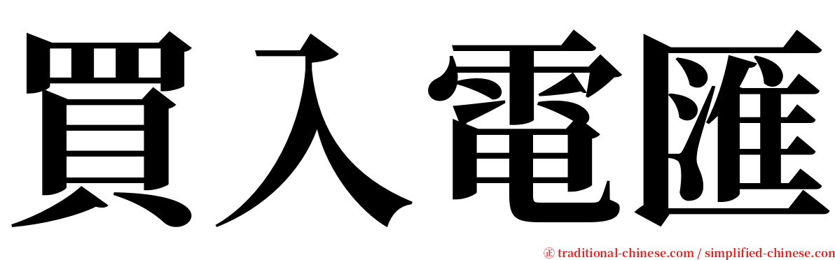 買入電匯 serif font