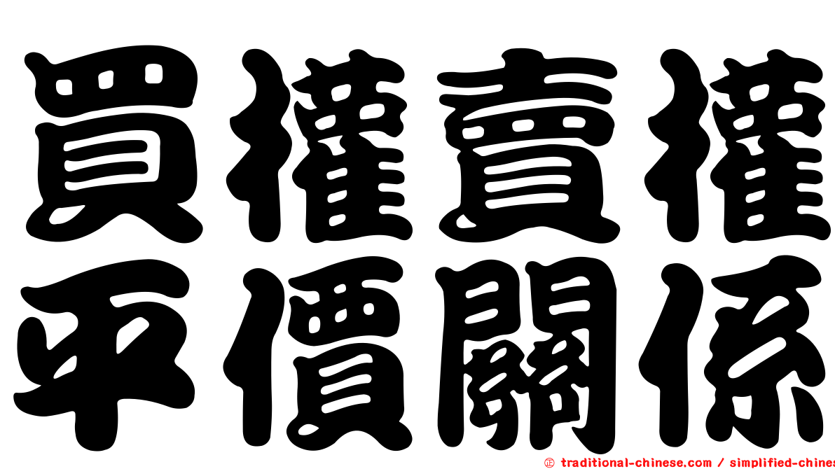 買權賣權平價關係
