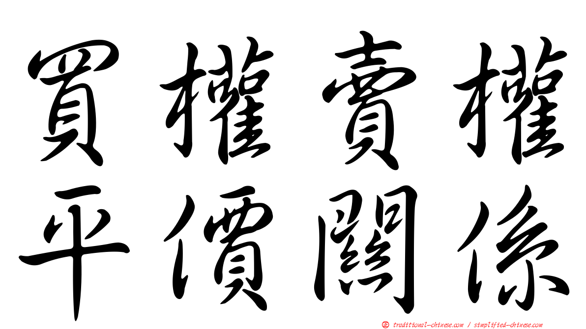 買權賣權平價關係