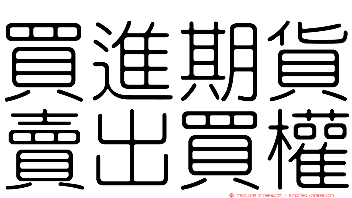 買進期貨賣出買權