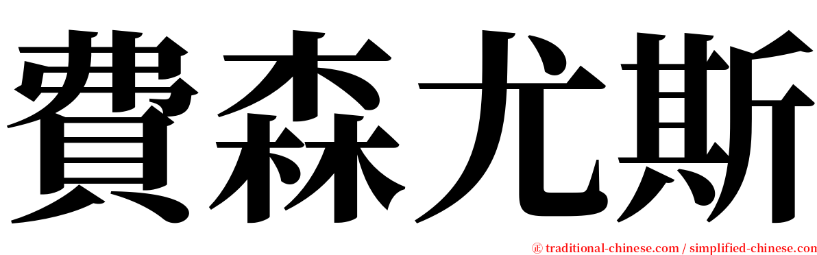 費森尤斯 serif font