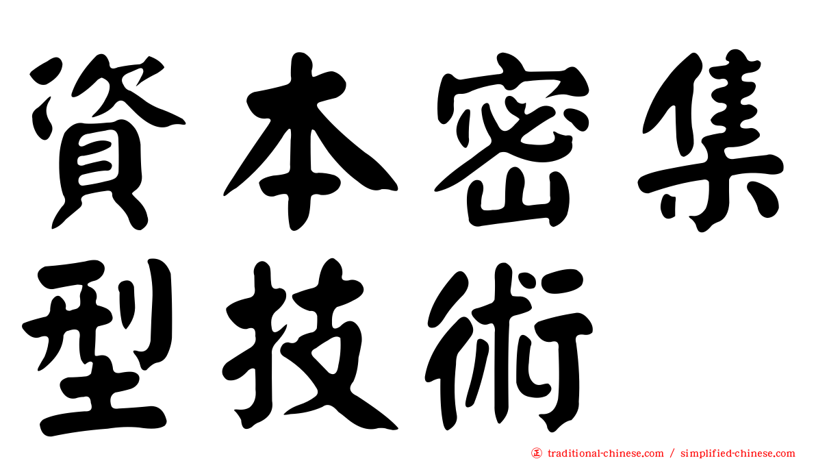 資本密集型技術
