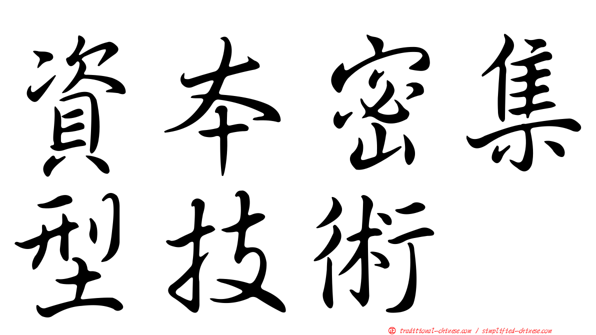資本密集型技術