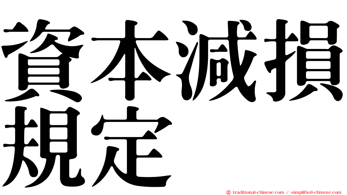 資本減損規定