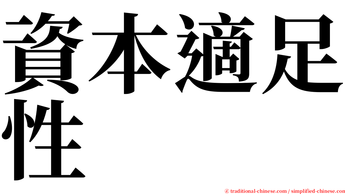 資本適足性 serif font