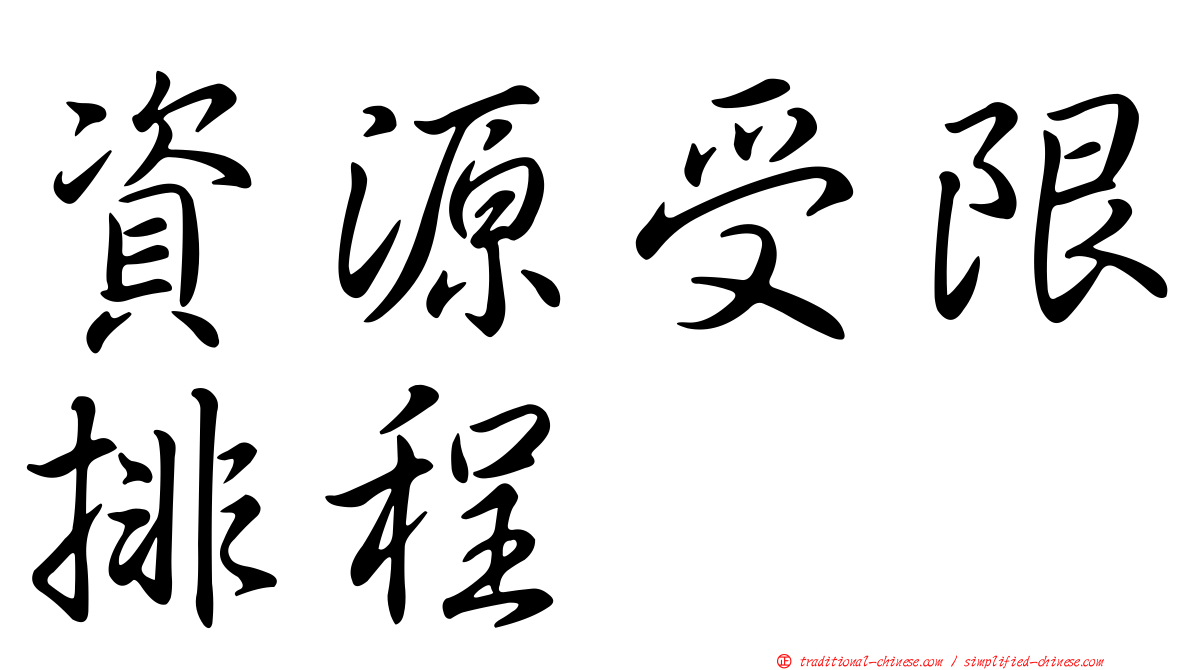 資源受限排程