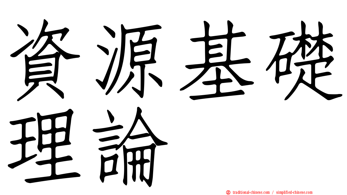 資源基礎理論