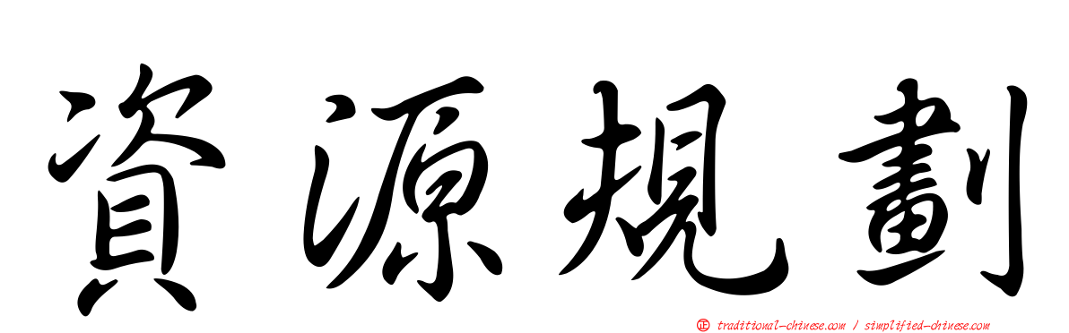 資源規劃