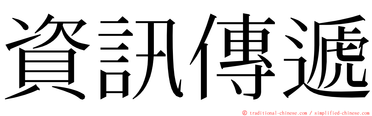 資訊傳遞 ming font