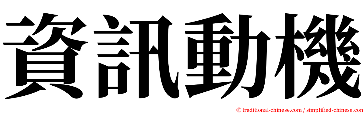 資訊動機 serif font