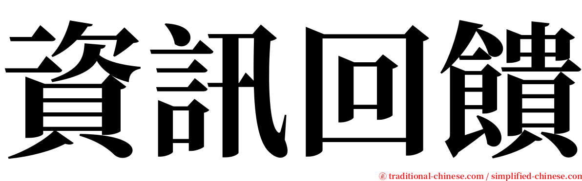 資訊回饋 serif font