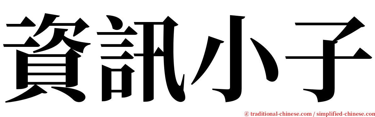 資訊小子 serif font
