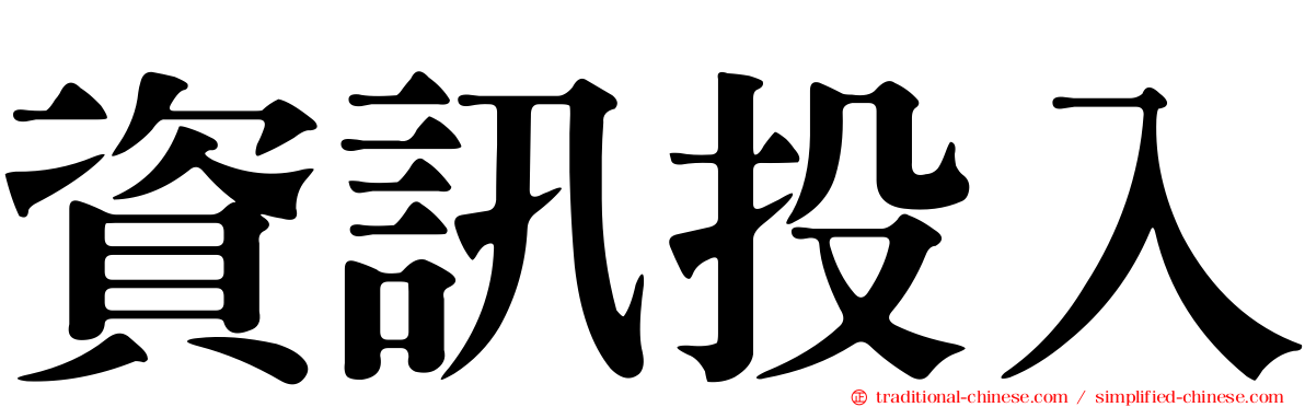資訊投入