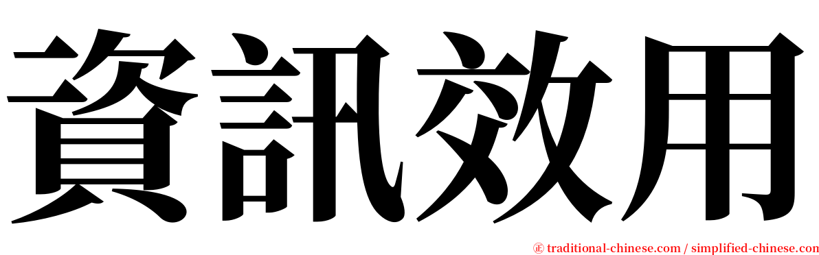 資訊效用 serif font