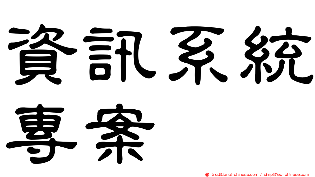 資訊系統專案