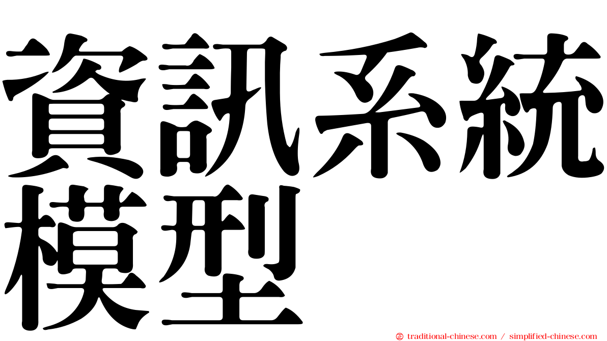 資訊系統模型