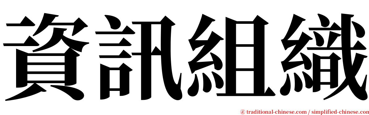 資訊組織 serif font