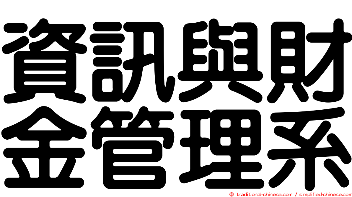 資訊與財金管理系