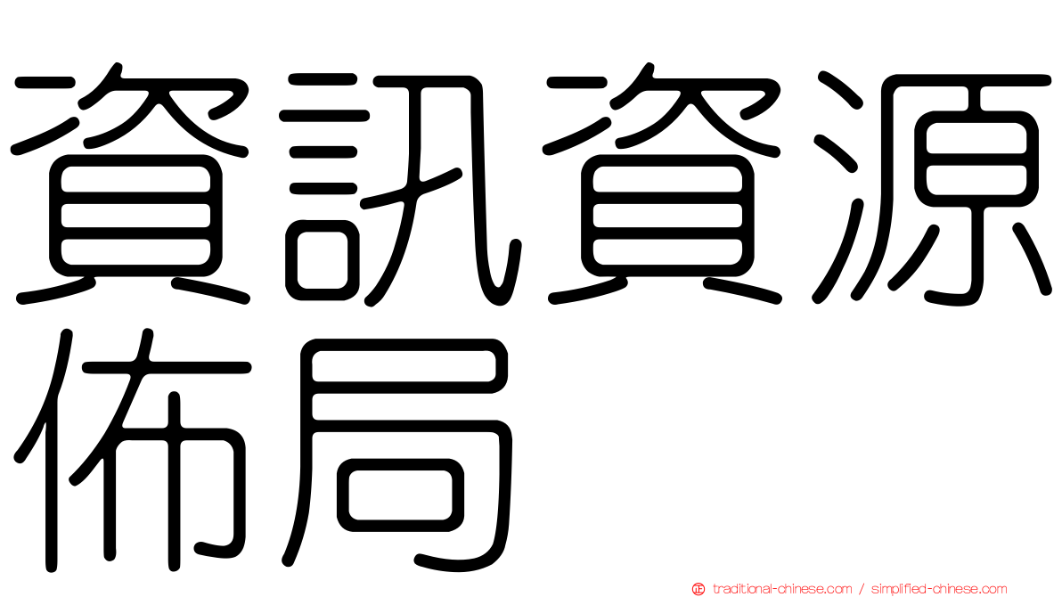資訊資源佈局