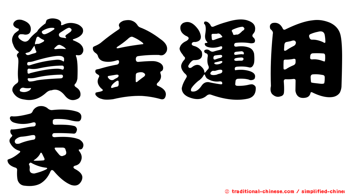 資金運用表