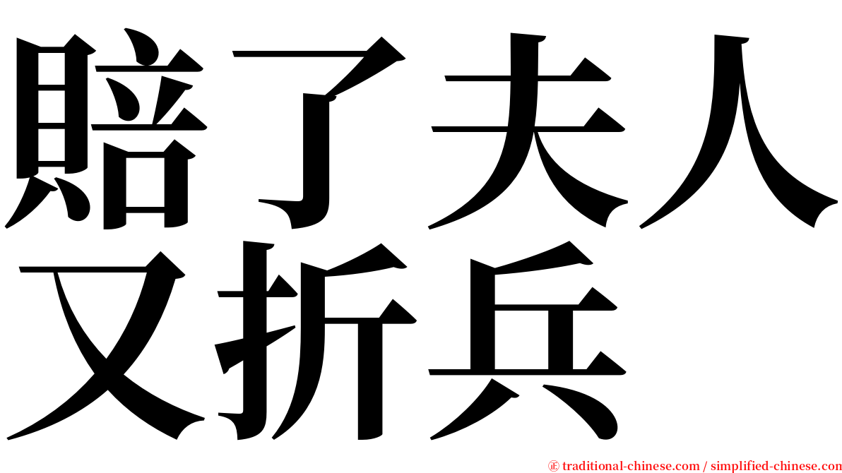 賠了夫人又折兵 serif font