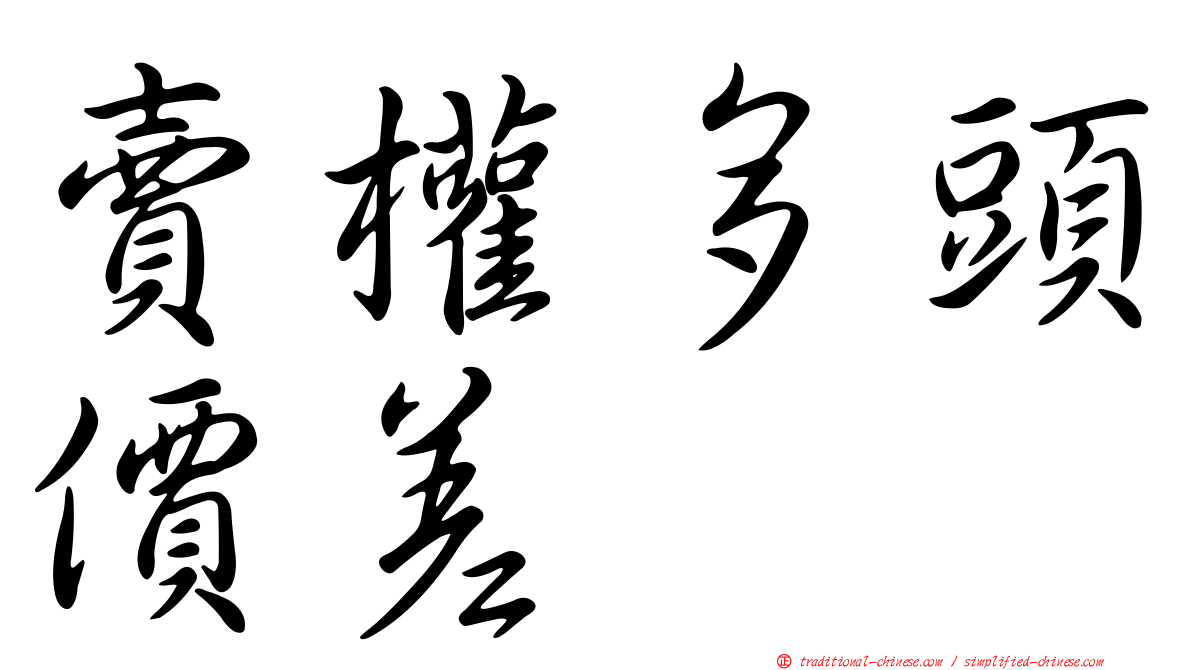 賣權多頭價差